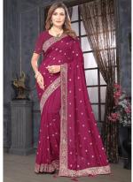 Vichitra Rani Wedding Wear Embroidery Work Saree